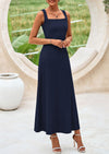 PRETTYGARDEN Skirt Sets Women 2 Piece Outfits Summer Casual Knit Tank Tops Flowy Midi Skirts Matching Vacation Clothes