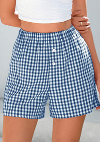 Plaid Casual Y2K Short with Pockets