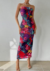 Summer Strapless Maxi Bodycon Dresses