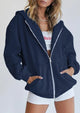 Long Sleeve Zip Up Y2K Hoodies With Pockets