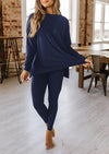 Casual Long Sleeve Tunic Tops Legging Pants Two Piece Sets