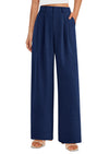 PRETTYGARDEN Women's Summer Elastic High Waisted Work Pants Straight Leg Dressy Business Casual Trousers Slacks Pockets