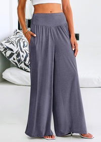 High-Waisted Flowy Palazzo Pant With Pockets