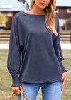 PRETTYGARDEN Women's Spring Fashion T Shirts Puff Long Sleeve Crewneck Casual Basic Tee Tops Blouses