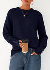 PRETTYGARDEN Womens Sweaters Fall Fashion Casual Crewneck Pullover Button Long Sleeve Cute Knit Tops Winter Clothes