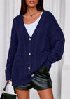 PRETTYGARDEN Women's Cable Knit Sweaters Fall Oversized Chunky Open Front Long Sleeve Cardigan Winter Coats