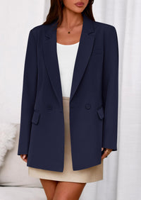 PRETTYGARDEN Fall Blazers for Women Business Casual Long Sleeve Lapel Pockets Dressy Suit Jackets Work Office Clothes PRETTYGARDEN