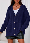 PRETTYGARDEN Women's Cable Knit Sweaters Fall Oversized Chunky Open Front Long Sleeve Cardigan Winter Coats