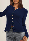 PRETTYGARDEN Womens Fall Cardigan Sweaters Lightweight Long Sleeve Button up Ribbed Knit Tops Winter Fashion Clothes