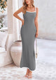 Bodycon Spaghetti Strap Wear Sleeveless Beach Maxi Dresses
