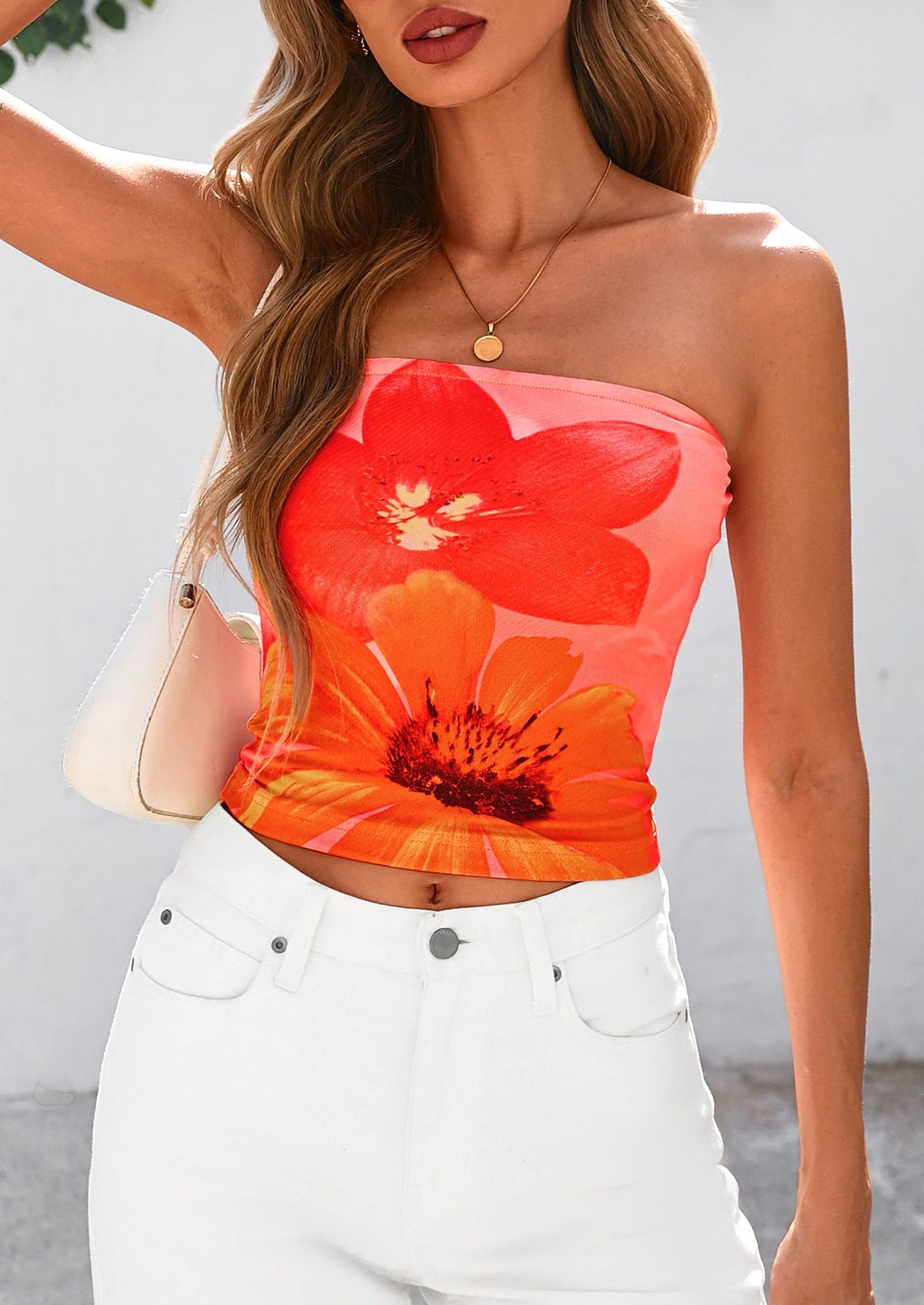 Strapless Mesh Floral Y2K Bandeau Cute Crop Trendy Going Out Tube Tops