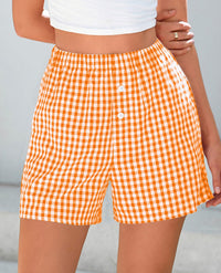 Plaid Casual Y2K Short with Pockets