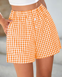 Plaid Casual Y2K Short with Pockets