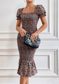 Short Puff Sleeve Cocktail Dresses