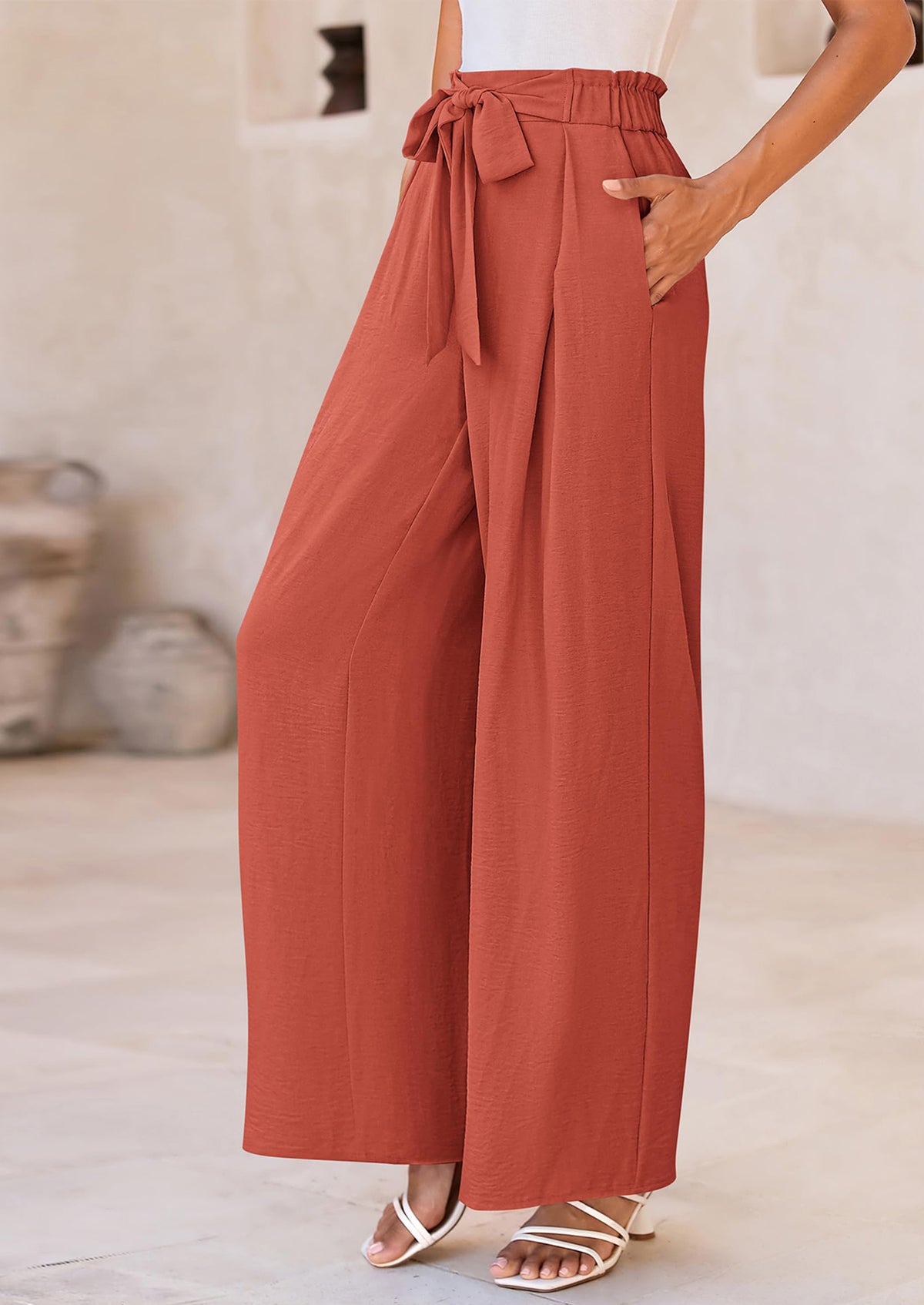 Wide Leg High Waisted Loose Pants