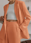 PRETTYGARDEN Women's Fall Two Piece Outfits Dressy Blazer Jacket and Wide Leg Pants Pockets Business Casual Office Suit Sets