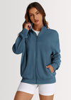 PRETTYGARDEN Women's Spring Fall Fashion Full Zip Up Sweatshirt Long Sleeve Loose Fit Trendy Casual Jacket with Pockets