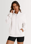 PRETTYGARDEN Women's Spring Fall Fashion Full Zip Up Sweatshirt Long Sleeve Loose Fit Trendy Casual Jacket with Pockets