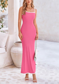 Bodycon Spaghetti Strap Wear Sleeveless Beach Maxi Dresses