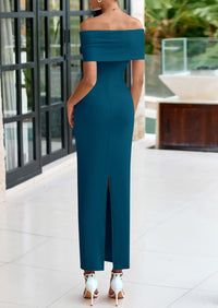 Off The Shoulder Elegant Bodycon Formal Cocktail Party Evening Maxi Dresses