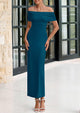 Off The Shoulder Elegant Bodycon Formal Cocktail Party Evening Maxi Dresses