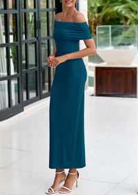 Off The Shoulder Elegant Bodycon Formal Cocktail Party Evening Maxi Dresses