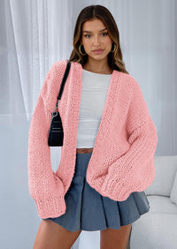 PRETTYGARDEN Cardigan Sweaters for Women Trendy Fall Fashion Long Sleeve Chunky Knit Cardigans Winter Clothing Outfits