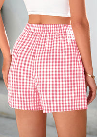 Plaid Casual Y2K Short with Pockets