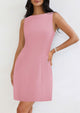 Sleeveless Boat Neck A Line Elegant Cocktail Party Mini Dresses