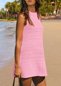 Sleeveless Hollow Out Resort Beach Vacation Cover Up Dress