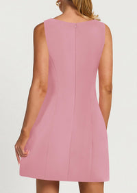 Sleeveless Boat Neck A Line Elegant Cocktail Party Mini Dresses