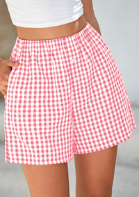 Plaid Casual Y2K Short with Pockets