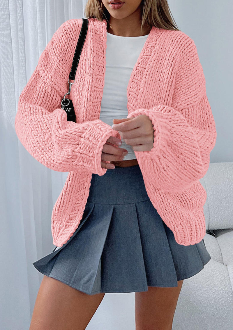 PRETTYGARDEN Cardigan Sweaters for Women Trendy Fall Fashion Long Sleeve Chunky Knit Cardigans Winter Clothing Outfits