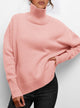 Long Sleeve Oversized Chunky Knitted Casual Turtleneck Sweaters