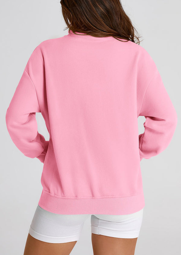 Full Zip Up Long Sleeve Loose Fit Trendy Casual Cardigan with Pockets