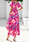 PRETTYGARDEN Floral Bohemian A-line Holiday Beach Vacation Dress