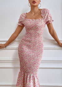 Short Puff Sleeve Cocktail Dresses