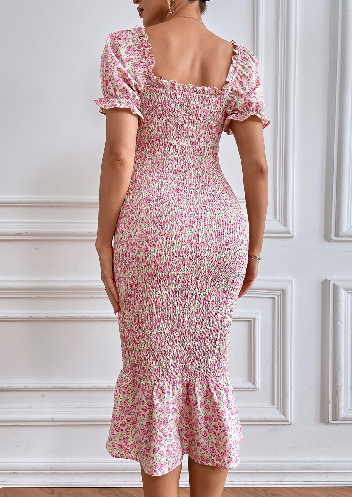 Short Puff Sleeve Cocktail Dresses