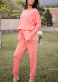 Black Two Pieces Oversized Fall Tracksuit