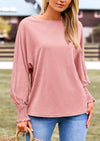 PRETTYGARDEN Women's Spring Fashion T Shirts Puff Long Sleeve Crewneck Casual Basic Tee Tops Blouses