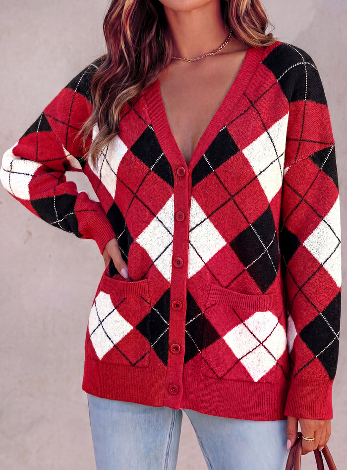 Oversized Flannel Plaid Short Shirt Jacket freeshipping - PRETTYGARDEN