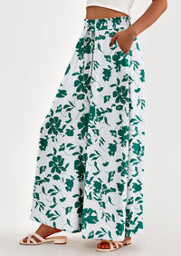Wide Leg High Waisted Flowy Pockets Palazzo Pants