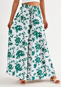 Wide Leg High Waisted Flowy Pockets Palazzo Pants