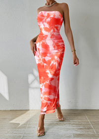 Summer Strapless Maxi Bodycon Dresses