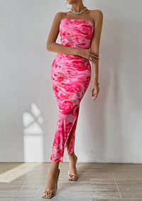 Summer Strapless Maxi Bodycon Dresses