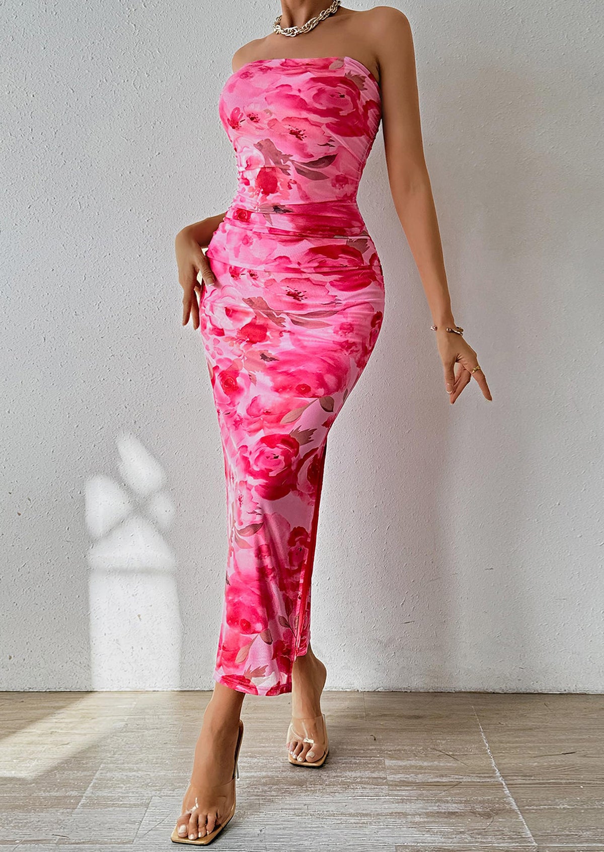 Summer Strapless Maxi Bodycon Dresses