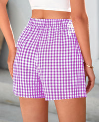 Plaid Casual Y2K Short with Pockets
