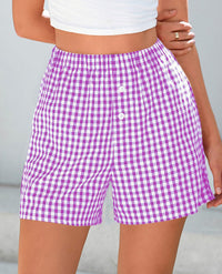 Plaid Casual Y2K Short with Pockets
