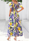 PRETTYGARDEN Floral Bohemian A-line Holiday Beach Vacation Dress