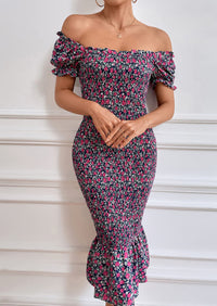 Short Puff Sleeve Cocktail Dresses